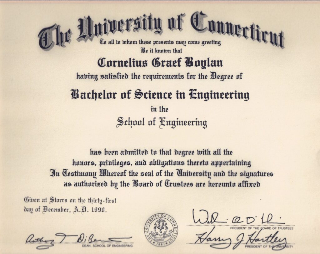 b.sc.e.e univeristy of connecticut